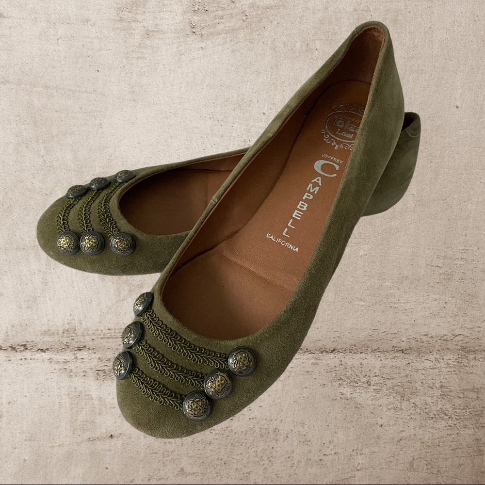 Jeffrey Campbell Juergen Suede Ballet Flats 7.5